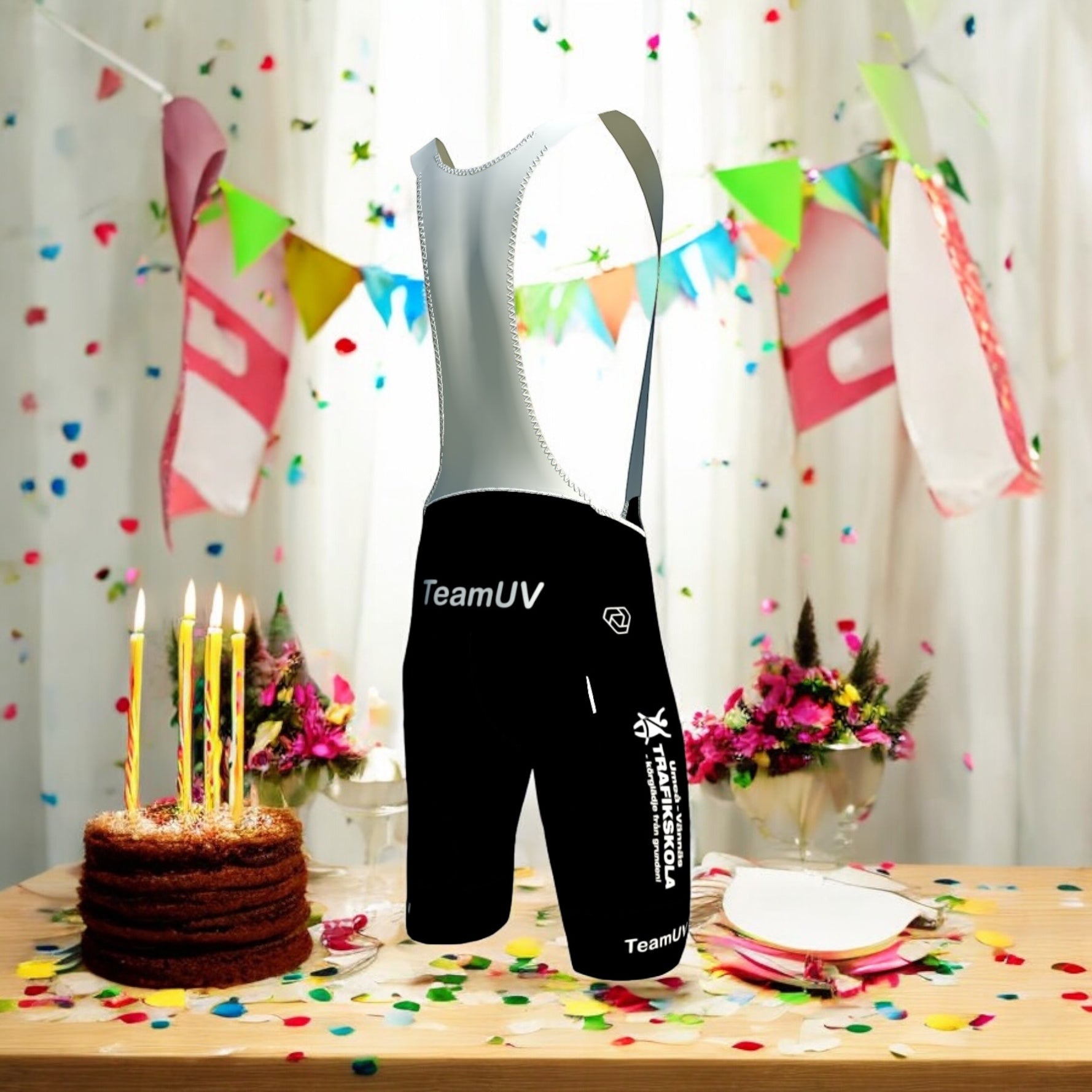 TEAM UV [KIDS] - STRIKE BIB SHORTS [BLACK]